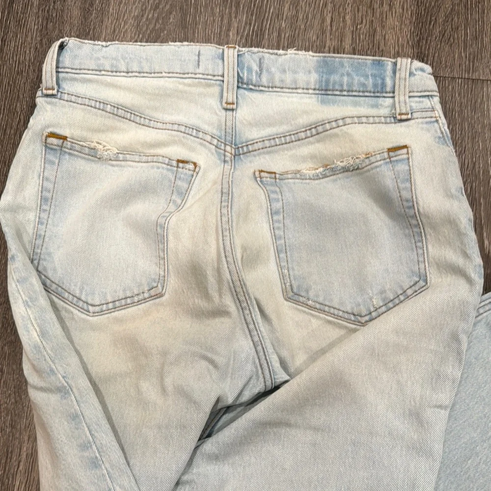 Abercrombie & Fitch Light Blue Women's Straight Leg Jeans - Picture 3 of 4